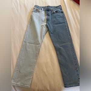 Levi's Two-Tone Straight Leg Jeans